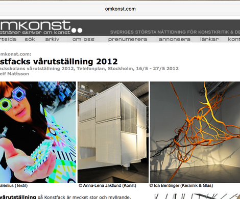 Publicity: omkonst.com, review about my work - 2012-05-23